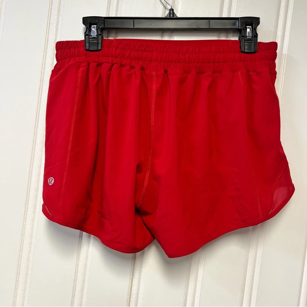 Lululemon Hotty Hot Shorts 4” Lined Red Size 10 Running Athletic Swift NWT - Picture 2 of 5